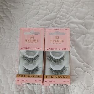 Wispy Light Pre-Glued Lashes - Black      2 for 1